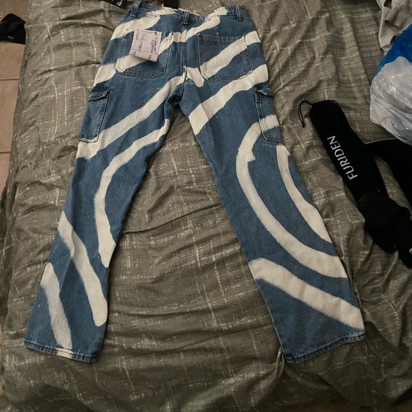 Circle design boyfriend jeans - Picture 2 of 2